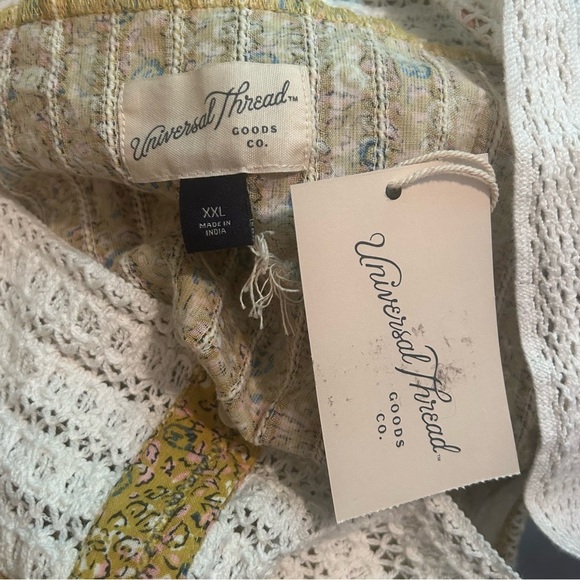 Universal Thread Square Neck Crochet Cropped Tank Top XXL Cottage Core Boho NWT - Picture 6 of 7